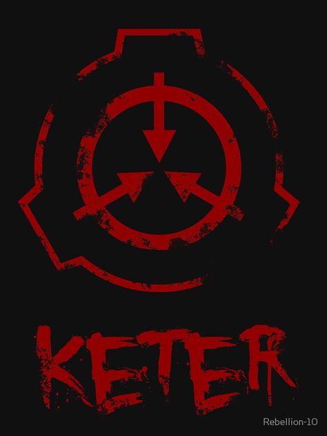 The symbol of the SCP foundation with the the word: ’’Keter’’ on it. If you’re a keter or a fan of the foundation then this is the right design for you. The SCP foundation is a secret organization entrusted by governments all around the globe to contain and study anomalous individuals, entities, locations, objects, and phenomena that defy natural law. Scp Keter, Secret Organization, Scp 049, Secret Organizations, Ipad Snap, Scp Foundation, Ipad 4, A Fan, Cyberpunk