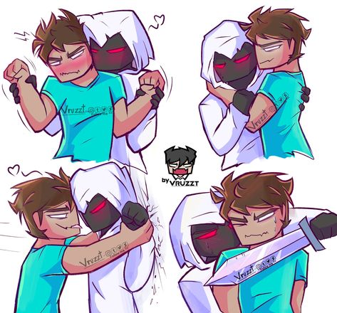 Herobrine And Entity 303, Herobrine X Entity 303, Minecraft Art Fanart, Minecraft Null, Steve X Herobrine, Herobrine X Steve, Entity 303, Minecraft Movie, Minecraft Comics