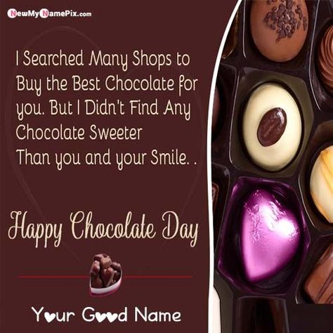 Write Name On Greeting Cards Chocolate Day Wishes Images, Special Your Love Name Happy Chocolate Day Message Pictures 2021, Creating My Name Sweet Heart Chocolate Day Photo Makers, Free Download Personalized Latest Print Beautiful Chocolate Day, Customized Name Writing New Chocolate Day Profile Status Downloaded, Girlfriend/Boyfriend Name Create Sending Happy Chocolate Day Wallpapers. Happy Chocolate Day My Love, Chocolate Day Pictures, Chocolate Day Wallpaper, Chocolate Day Wishes, Happy Chocolate Day Wishes, Happy Chocolate Day Images, Message Pictures, Chocolate Day Images, Profile Status