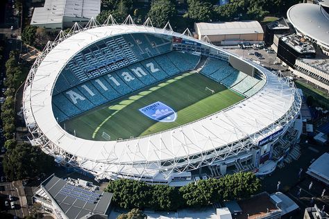 Allianz Stadium - Sydney, New South Wales, Australia - Opened January 24, 1988 next to Sydney Cricket Ground. Premier recreational field for rugby league, rugby union and football. Grounds major tenants Sydney Roosters, NSW Waratshs & Sydney FC. Venue capacity of 45,500, record attendance 44,380 - September 2018. Stadium closed October 2018. Demolished 2019. Sydney Cricket Ground, Sydney Fc, Allianz Stadium, City Streets Photography, Sydney Roosters, Cricket Ground, Football Stadium, New South Wales Australia, Rugby Union