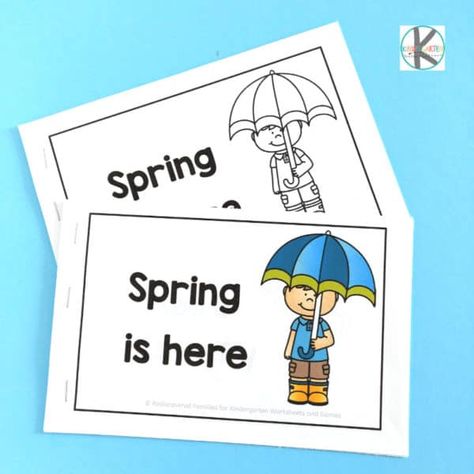 Free Emergent Readers Kindergarten, Sight Word Emergent Readers Free, Spring Books For Kindergarten, Easter Emergent Reader Free, When Spring Comes Book Activities, Easy Readers For Kindergarten Free Printable Mini Books, Spring Books For Preschool, Emergent Readers Free Preschool, Free Emergent Readers Printables