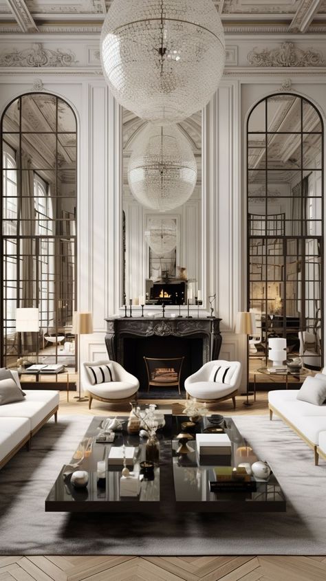 Parisian Style Interior, Parisian Interior Design, Mansion Living Room, Mansion Living, Parisian Interior, Elegant Living Room Decor, Elegant Living Room, World Of Interiors, Modern Dining Room