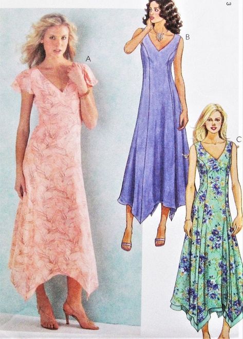 Asymmetrical Prom Dress, Disco Dancing, Elegance Dress, Dancing Dress, Salsa Dress, Handkerchief Dress, Ankle Length Dress, Mccalls Sewing Patterns, Miss Dress