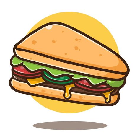 illustration of cute cartoon Sandwich vector good for sticker Cartoon Sandwich, Sandwich Vector, Cartoon Food, Cute Cartoon, Vector Art, Sandwiches, Vector Free, Clip Art, For Free