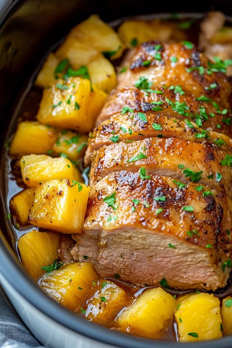 Slow Cooker Pineapple Pork Loin Best Pork Loin Crock Pot Recipes, Pork Loin Crockpot Recipes Crock Pots, Slow Cooker Pork Loin Roast Crock Pots, Crockpot Pork Loin Chops, Pineapple Pork Loin Crockpot, Boneless Pork Roast Crock Pot, Pork In Crockpot Recipes, Pork Roast Crock Pot Recipes Slow Cooker, Pork Roast Ideas