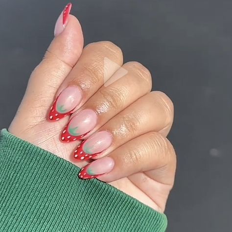 Strawberry Shortcake Nails, Different Types Of Nails, Girls Nails, Birthday Nails, Types Of Nails, Nail Designs Summer, Almond Nails, Manicure And Pedicure, Swag Nails