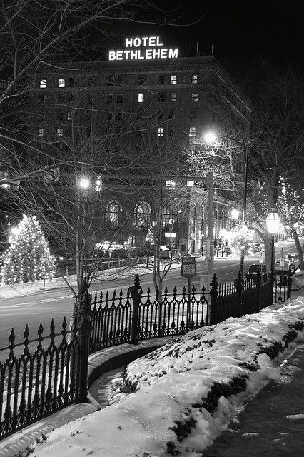 Hotel Bethlehem in Historic Downtown Bethlehem, PA  If only the hotel looked like this when we got married! Hotel Bethlehem, Bethlehem Pennsylvania, Bethlehem Pa, Somewhere In Time, Historic Downtown, Lehigh Valley, Gifts For Boyfriend, Christmas Gifts For Boyfriend, December 22