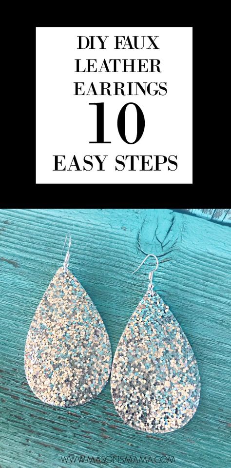 DIY Faux Leather Earrings - Hall Around Texas Diy Faux Leather Earrings, Diy Leather Earrings, Faux Leather Earrings, Silhouette Cameo Projects, Cameo Projects, Cricut Creations, Leather Projects, Diy Schmuck, Silhouette Projects