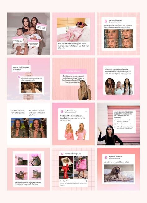 Instagram Post Templates by Amelia Meme Post Instagram Design, Testimonial Graphic, Media Branding Design, Funny Instagram Posts, Free Business Logo, Modern Gradient, Canva Instagram Templates, Engagement Humor, Posts Ideas