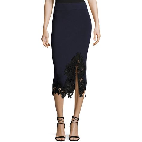 Jonathan Simkhai Applique Knit Midi Pencil Skirt ($445) ❤ liked on Polyvore featuring skirts, black, women's apparel skirts, jonathan simkhai, applique skirt, knit midi skirt, scalloped pencil skirt and calf length pencil skirts Applique Skirt, African Attire Dresses, Scalloped Skirt, Sequin Midi Skirt, Black Pencil Dress, Bodycon Pencil Skirt, Lace Midi Skirt, Midi Pencil Skirt, Lace Pencil Skirt