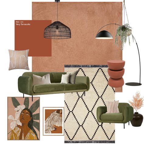 Interior Design Mood Board Terracotta, Earthy Interior Design, Earthy Interior, Design Mood Board, Light Hardwood Floors, Doors And Hardware, Tea Leaf, Interior Design Mood Board, Mood Board Design