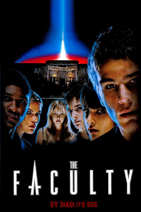 The Faculty 1998, Vintage Movie Theater, Edward Furlong, 90s Films, The Faculty, Horror Movie Posters, Simple Illustration, Great Films, B Movie