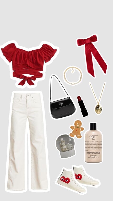 Eras Tour Outfit Inspo Red, Jingle Ball Concert Outfit Ideas, Red Outfit Inspo Taylor Swift, Jingle Ball Outfit Ideas, Red Taylor Swift Outfit, Taylor Swift Red Outfits, Christmas Concert Outfit, Taylor Concert, Red And White Outfits