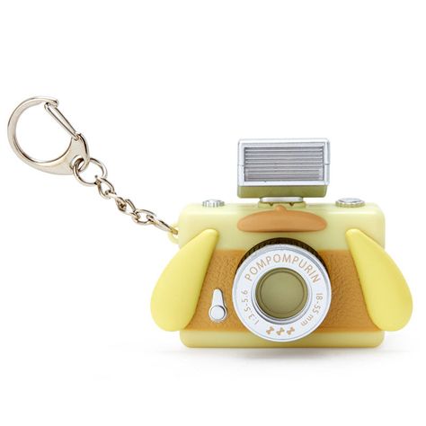 Mini Camera Keychains, it has sound and flashlight when you press the button :) 2”W x 1.5”H x 5/8” 100% License item Sanrio Shop, Led Light Mirror, Cute Key Chain, Sanrio Pompompurin, Camera Keychain, Light Mirror, Hello Kit, Mini Camera, Hello Kitty Items