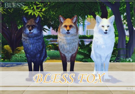 Bless Fox | RJ on Patreon Sims Pets, Sims 4 Anime, Sims 5, Fennec Fox, Sims 4 Dresses, Sims 4 Characters, Sims Four, Sims4 Clothes, Pet Fox