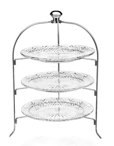 Amazon.com | Dublin 3 Tiered Stand: Dish Racks: Platters 3 Tier Server, Tiered Server, 3 Tier Cake Stand, Serving Stand, 3 Tier Cake, Plate Rack, Tiered Serving Trays, Dessert Aux Fruits, Kitchen Display