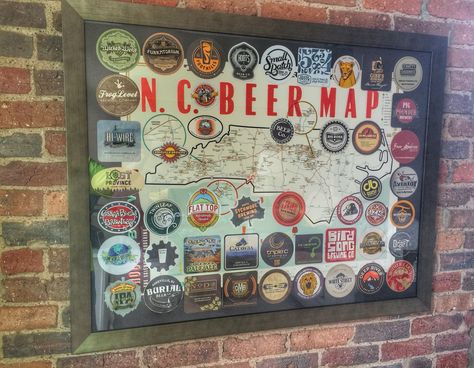 Brewery Sticker Display Ideas, Brewery Stickers, Sticker Display Ideas, Beer Map, Sticker Display, Beer Top, Diy Beer, House Bar, Display Ideas