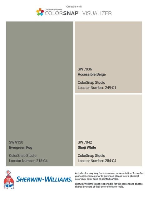 Shitake Paint Sherwin Williams Coordinating Colors, Accessible Beige Sherwin Williams Color Pallet, Small Office Color Ideas, Accessible Beige Sherwin Williams Coordinating Colors, Colorsnap Visualizer Sherwin Williams, Green Color Palette Sherwin Williams, Vintage Farmhouse Color Palette, Sand And Stone Color Palette, Modern Cottage Color Palette