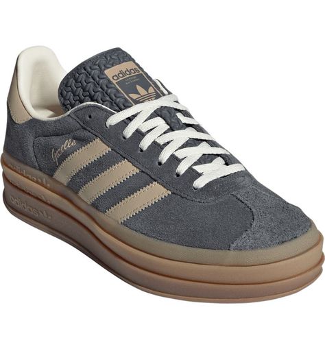 adidas Gazelle Bold Platform Sneaker (Women) | Nordstrom Adidas Platform Sneakers, Adidas Gazelle Outfit, Adidas Gazelle Bold, Trainers Outfit, Gazelle Bold, Samba Outfit, Bold Shoes, Lulu Leggings, Adidas Shoes Women