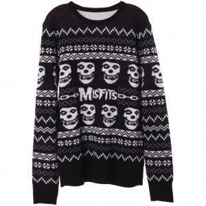 Merry #Misfits Sweatshirt Misfits Christmas, Misfits Skull, Emo Clothes, Christmas Sweater Dress, Oh My Goddess, Dye Hoodie, Psychobilly, Tie Dye Hoodie, Soft Grunge