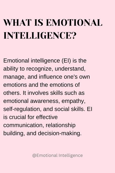 What is Emotional Intelligence? #Emotional Intelligence Emotional Intelligence Psychology, Emotional Intelligence At Work, Emotional Intelligence Affirmations, Emotional Intelligence Illustration, Emotional Intelligence Book, Emotional Intelligence Leadership, Spiritual Intelligence, What Is Emotional Intelligence, Baddie Advice