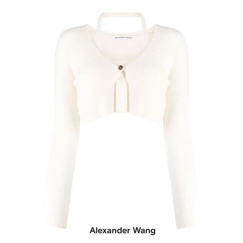 Crop Style, White Pullover, Top Crop, Cropped Style, Soft White, Alexander Wang, Halter Top, Alpaca, Alexander