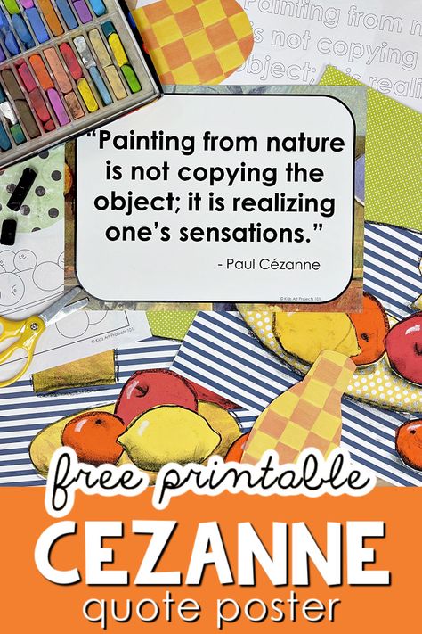 Paul Cézanne Teaching Resources and Lesson Plans - Kids Art Projects 101 Cezanne Still Life, Teaching Art Elementary, Cezanne Art, Elementary Art Classroom, Art Curriculum, Facts For Kids, Upper And Lowercase Letters, Paul Cezanne, Art Lessons Elementary