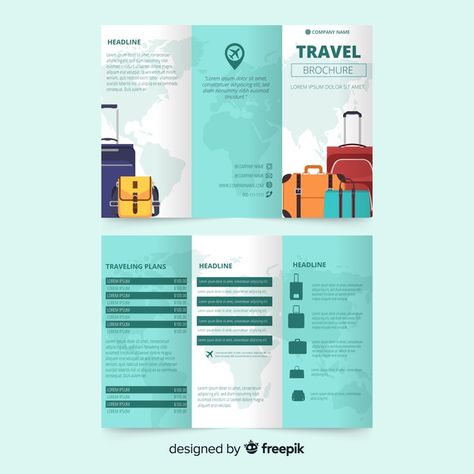 Tri Fold Brochure Design, Fold Brochure Design, Leaflet Template, Brochure Inspiration, Flyer Free, Trifold Brochure Design, Brochure Template Psd, Free Brochure Template, Travel Ads