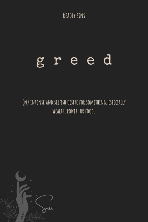 Greed Quotes, Latin Quotes, Essay Writing Skills, Weird Words, Character Quotes, 7 Deadly Sins, Edgy Wallpaper, Writing Poetry, Aesthetic Words