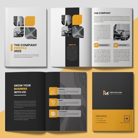 "Company Profile Brochure Indesign Template Instant Download Perfect for corporate business advertisement, and business proposals and can be used for other businesses too. it is super simple to edit and customize with your own details! Simply add your own images and text, I hope you like it. This is not a mock-up ▶  F E A T U R E S ✔ Easy Edit Template ✔ Instant Download - your files are available immediately after purchase ✔ Professional, clean design ✔ Easy to edit in many formats: Indd (Indes Company Profile Inspiration, It Brochure Design, Company Magazine Design, Company Presentation Template, Business Brochure Design Templates, Corporate Brochure Cover Design, Product Catalog Design Layout Templates, Corporate Brochure Design Layout, Company Profile Template Free Download