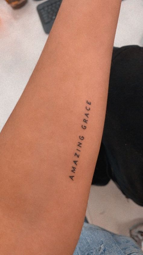 Dainty Christian Tattoos, Grace Tattoos, Biblical Tattoos, Bible Tattoos, Bible Verse Tattoos, Verse Tattoos, God Tattoos, Writing Tattoos, Discreet Tattoos