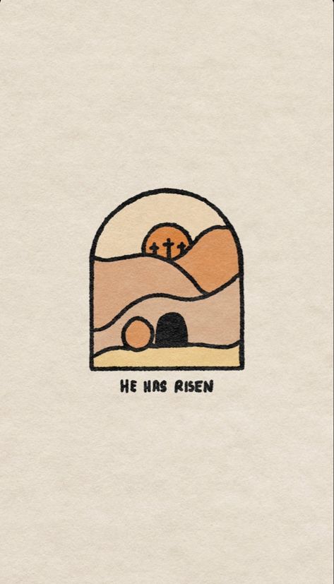 Bible Tattoos, Christian Drawings, Christian Illustration, Bible Drawing, Christian Graphics, He Has Risen, Bible Doodling, Christian Crafts, Bible Illustrations