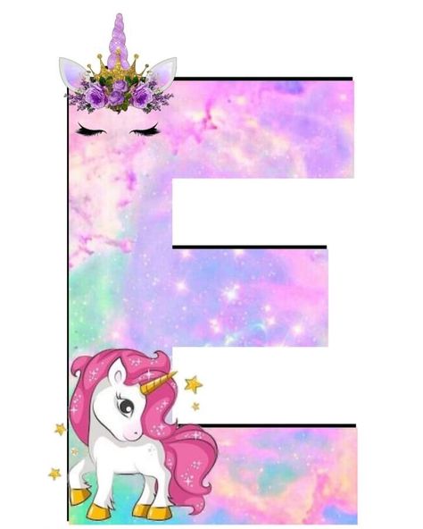 Unicorn Letters, Unicorn Letter, Unicorn Princess, Letter Art Design, Number Cake Toppers, Unicorn Themed Birthday Party, Unicorn Birthday Cake, Purple Unicorn, Unicorn Theme