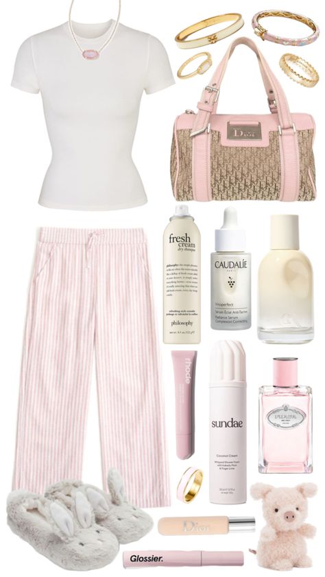 a very comfy cozy pink outfit for chilling at home Pink Clean Girl Outfits, Clean Outfits, Chilling At Home, Cute Dress Outfits, Fresh Cream, Pink Outfits, Comfy Cozy, Pink Outfit, Cute Dresses