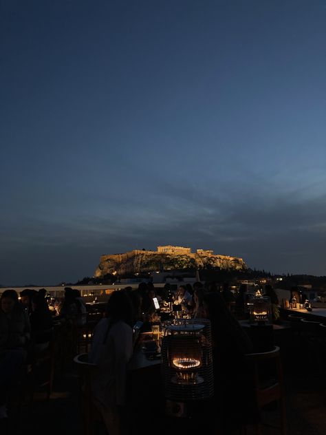 Athens Greece Nightlife, Greece Aesthetics Night, Greece Guide, Athens Nightlife, Athens By Night, Destination Vacation, Future Lifestyle, Acropolis, Vacation Mode