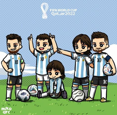 Messi Cartoon Drawings, Messi Cartoon Art, Lionel Messi Cartoon, Messi Animated, Soccer Fanart, Messi Cartoon, Messi Y Cristiano, Messi Vs Ronaldo, Messi Poster