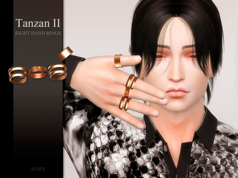 Sims 4 Male Earrings Maxis Match, Sims 4 Cc Accessories Rings Male, Sims 4 Cc Rings Male, Elder Ring, Cc Accessories, Sims 4 Nails, Male Teen, The Sims 4 Skin, Sims Clothes