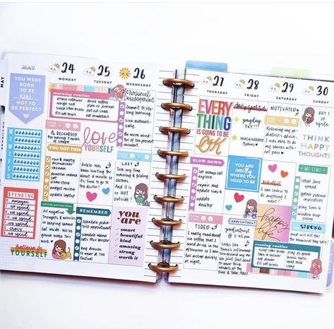 Happy Planner Vertical Layout, Vertical Layout Planner, Diy Planner Notebook, Happy Planner Layout, Planner Vertical, Bullet Planner, Creative Planner, Pretty Planners, Perfect Planner