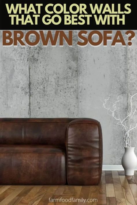 What Color Walls That Go Best with Brown Sofa? [30 Ideas With Photos] Repainting Walls, Dark Brown Couch, Brown Leather Furniture, Dark Brown Sofas, Color Walls, Chocolate Sofa, Brown Leather Couch, Black Fireplace, Brown Couch