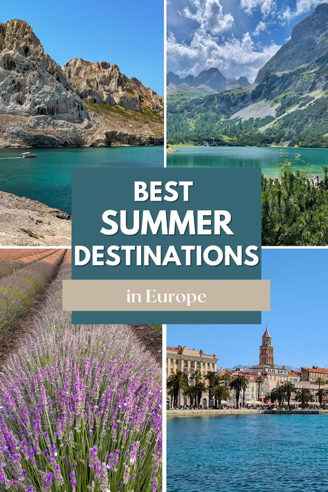 Summer in Europe means vacation, freedom, relaxation and good weather. For some it is relaxation at the beach, for others it is active recreation in the mountains. Summer is Europe’s peak tourist season, when most people travel across Europe. If you are looking for a European destination for the summer, then you are in the right place. In the following article, we will show you the places in Europe that we think are the best places to visit if you are looking for a summer destination in Europe. Top Europe Destinations, Summer In Europe, Best Places In Europe, Best Countries To Visit, World Of Wanderlust, Europe Holidays, European Destination, Good Weather, Summer Destinations