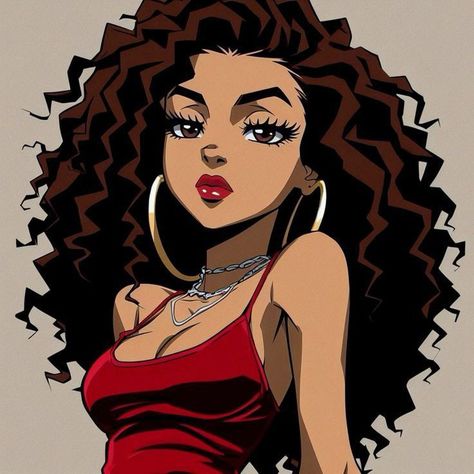 Cartoon Profile Pics Curly Hair White, Baddie Cartoon Pfp Curly Hair, Curly Cartoon Character, Curly Hair Icons Cartoon, Curly Hair Cartoon Pfp, Curly Hair Cartoon Characters, Cartoon Profile Pics Curly Hair, Curly Hair Pfp Cartoon, Curly Light Brown Hair