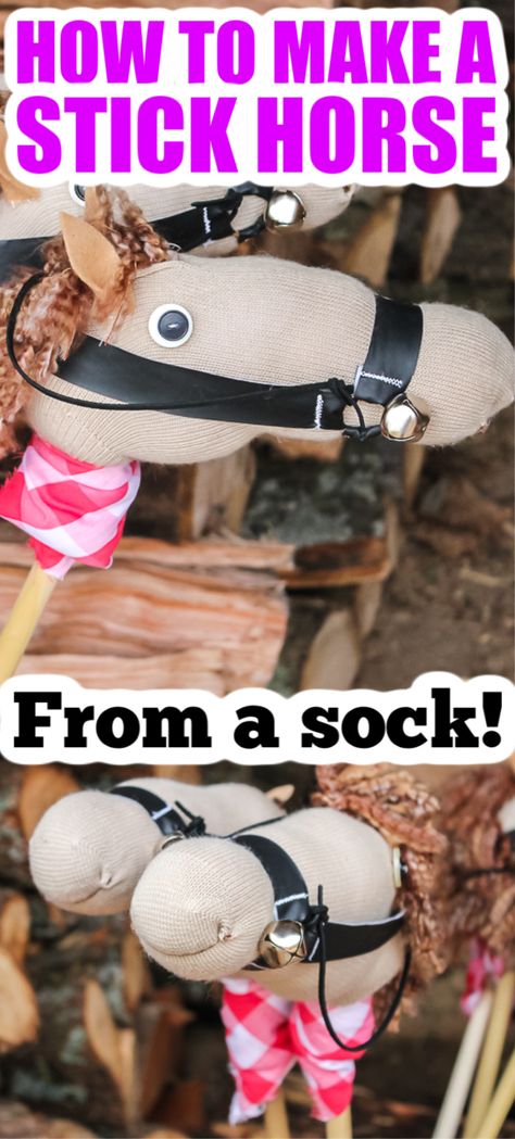 Sock Stick Horse, Unicorn Diy, Stick Horses, Country Chic Cottage, Diy Socks, Animal Sewing Patterns, Horse Crafts, Horse Diy, Pony Party