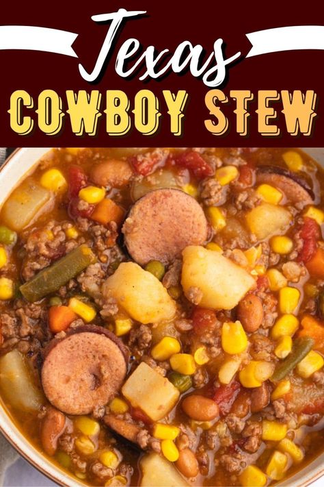 Paula Deen Chicken, Texas Cowboy Stew, Cowboy Recipes, Stew Easy, Cowboy Food, Cowboy Stew, Soups Recipes, Pimento Cheese Recipes, Texas Cowboy