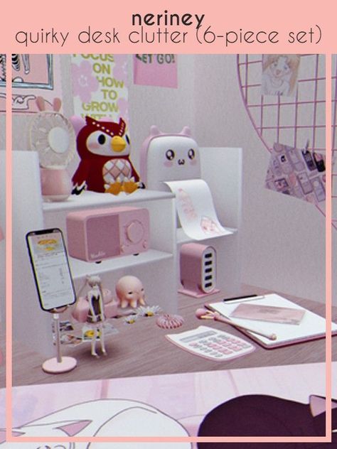 Sims 4 Cc Girly Clutter, The Sims 4 Office Cc, Sims 4 Desk Clutter, Sims 4 Cc Office Patreon, Sims 4 Cc Furniture Office, Kawaii Sims 4 Cc Furniture, Sims 4 Cc Strawberry, Sims 4 Cc Led Lights, Sims 4 Cc Computer