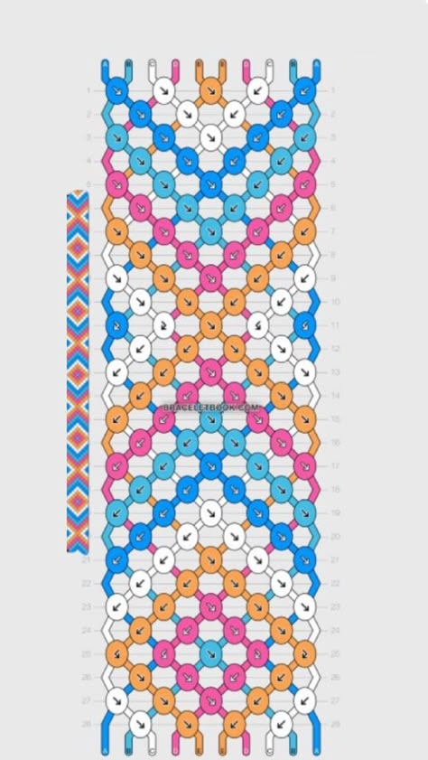 Sunset Friendship Bracelet Pattern, 5 Colour Bracelet Pattern, Bracelet Patterns 5 Colors, Woven Bracelet Patterns, Hibiscus Bracelet Pattern, String Friendship Bracelets Patterns, Arrow Head Bracelet Patterns, Summer Bracelets Patterns, Bracelet Patterns Chevron