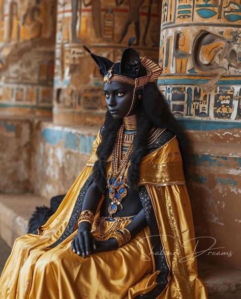 Egyptian Gods Art, Egyptian Mythology Art, African Gods, Gods Of Egypt, Egyptian Women, Ancient Egyptian Gods, The Pyramids, Face Characters, Arte Inspo