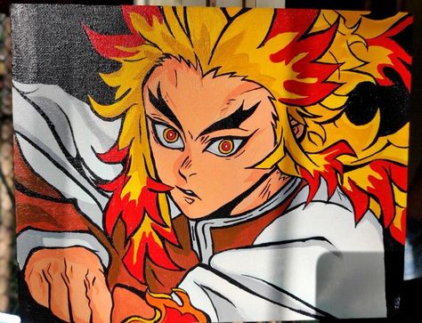 Acrylic Painting On Canvas, Kimetsu No Yaiba, Acrylic Painting Canvas, Painting On Canvas, Demon Slayer, Anime Art, Acrylic Painting, Canvas Painting, Princess Zelda