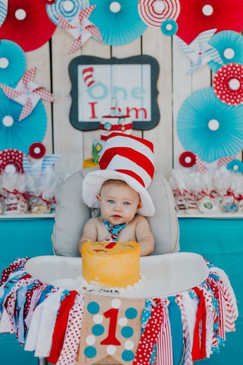 Dr Seuss Party Decorations, Dr Seuss 1st Birthday, 1st Birthday Ideas, 1st Birthday Party Ideas, 1st Birthday Boy Themes, Dr Seuss Party, Baby First Birthday Themes, Dr Seuss Birthday Party, Twin Birthday Parties