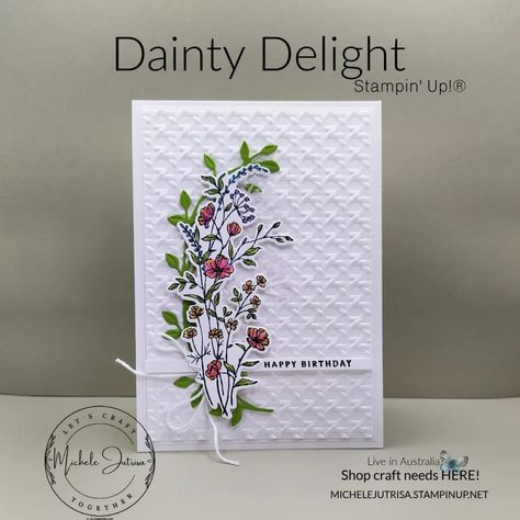 Stampin Up Dainty Delights, Su Dainty Delight, Stampin Up Simple Cards, Dainty Delight Bundle Stampin Up Cards, Stampin Up Dainty Delight Cards, Stampin Up Dainty Flowers, Dainty Delight, Designer Paper Cards, Flowers Cards