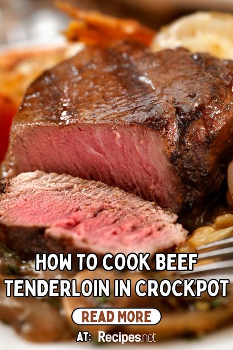 Learn How to Cook Beef Tenderloin in Crock Pot! Explore our tenderloins beef recipe for a flavorful meal. Perfect for crockpot recipes and crockpot freezer meals, this dish offers convenient crock pot ideas for busy days. Enjoy beef tenderloin recipes that are meals high in protein, making it a satisfying choice for any occasion. Visit Recipes.net for more cooking tips and tricks in making your favorite beef dishes! Crock Pot Beef Tenderloin Recipes, Beef Tenderloin Slow Cooker Recipes, Beef Tenderloin Roast Recipes Crock Pot, Slow Cooker Beef Tenderloin Recipes, Beef Tenderloin In Crockpot, Tenderloin Tips Recipe Crockpot, Beef Tenderloin Roast Crockpot, Crockpot Filet Mignon, Beef Tenderloin Recipes Crockpot Easy